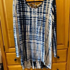 High low tie dye tunic ladies size L